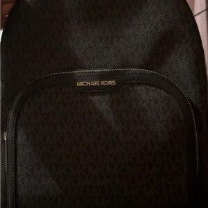 Michael Kors Monogram Black Backpack